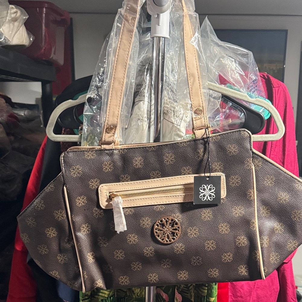 Avon Brown Patterned Tote Bag